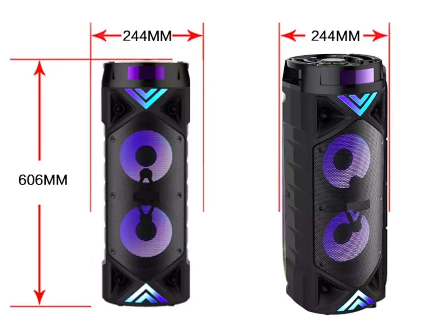Portable Cylinder With FM Radio And App Control Wireless bluetooths Speaker