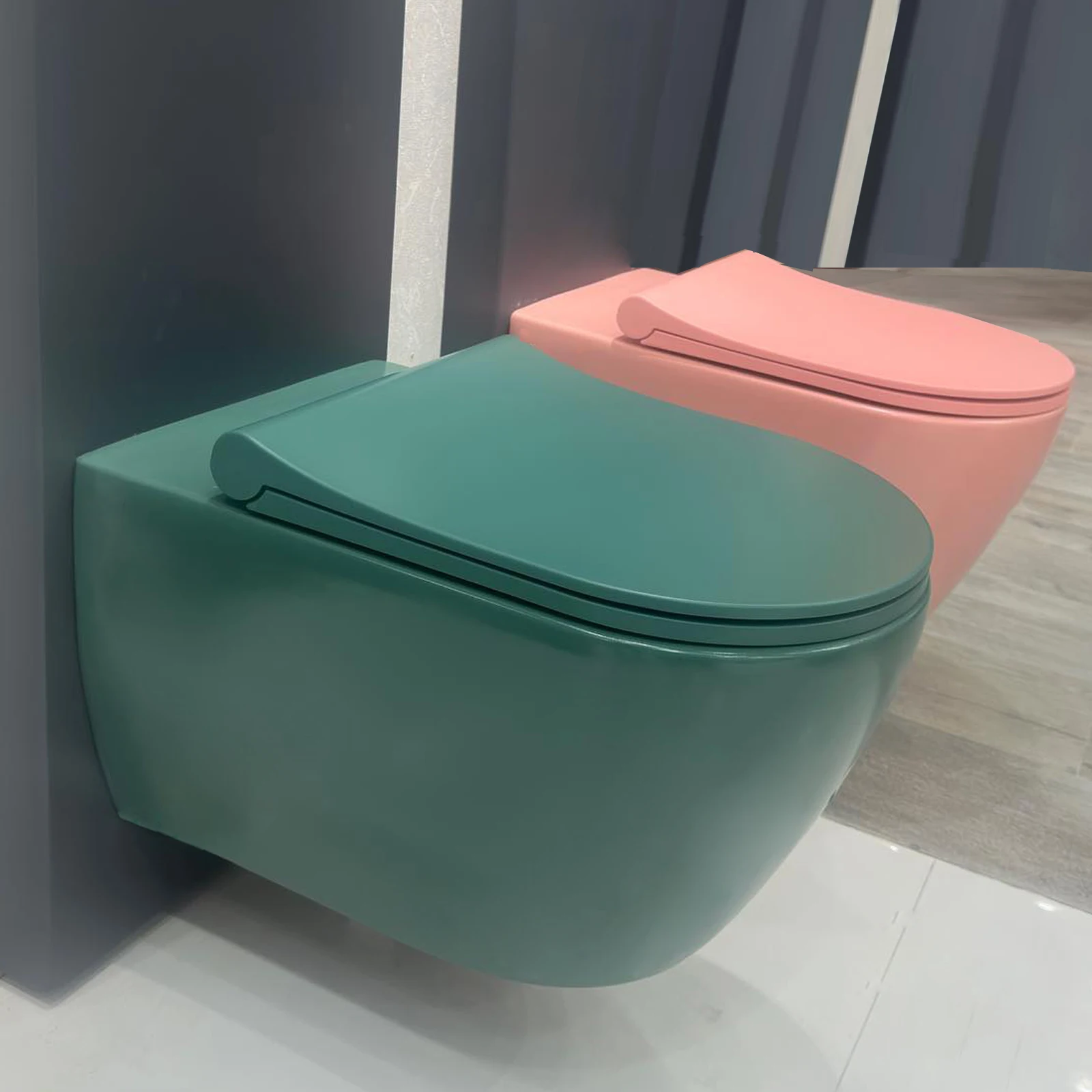 crystal toilet wall hung wc smart sanitary shower bidet bowl closet supplier washdown one piece new color wand closets  model