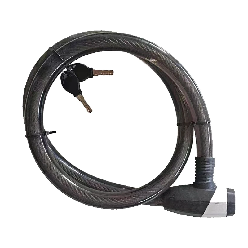 2023 Factory production low price direct sale bicycle key lock Cost-effective stock bicycle steel cable lock stock direct sale