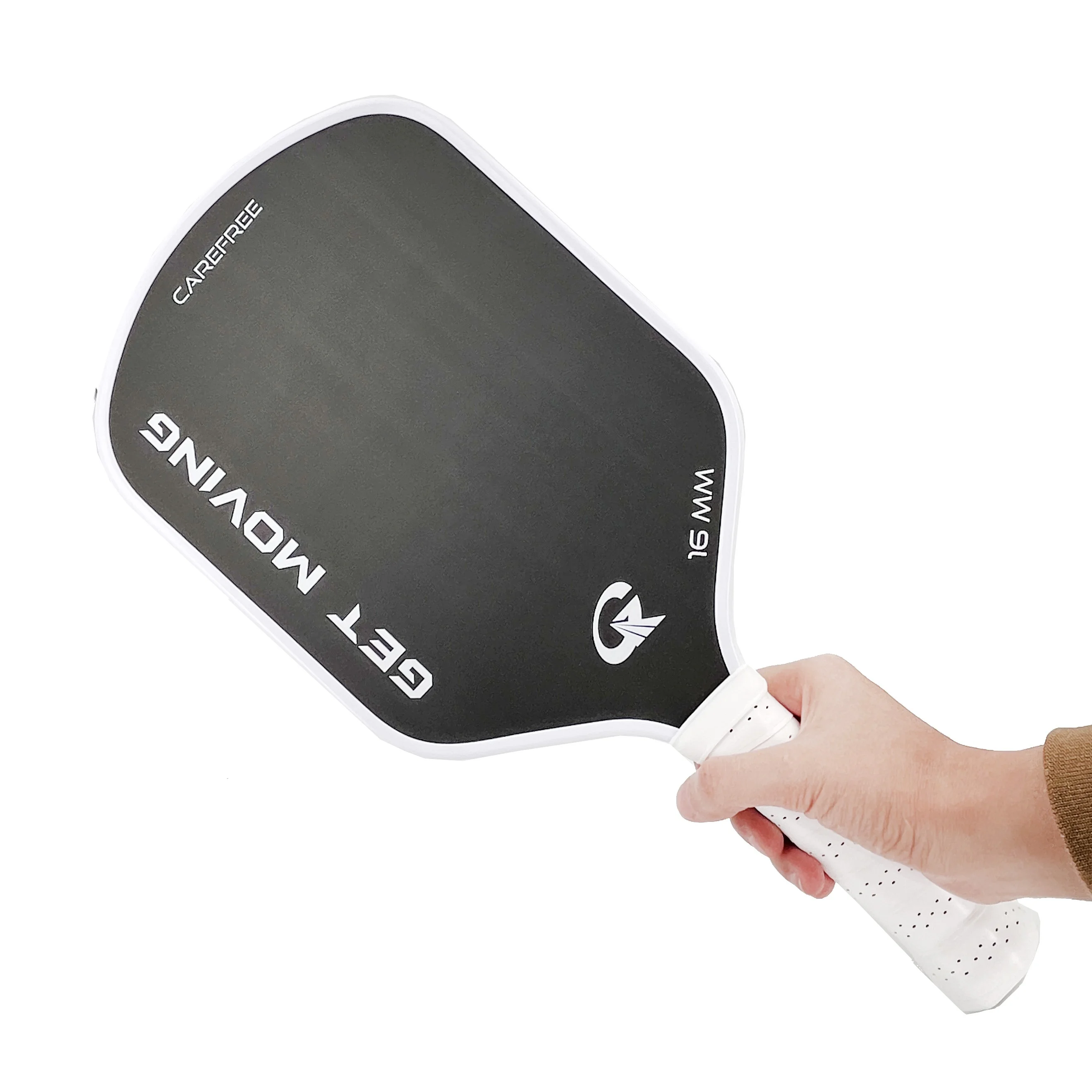 Gm Rough Surface Graphite 16Mm Top Raw Carbon Fiber Toray T700 Thermoformed Edge Guard Pickleball Paddle