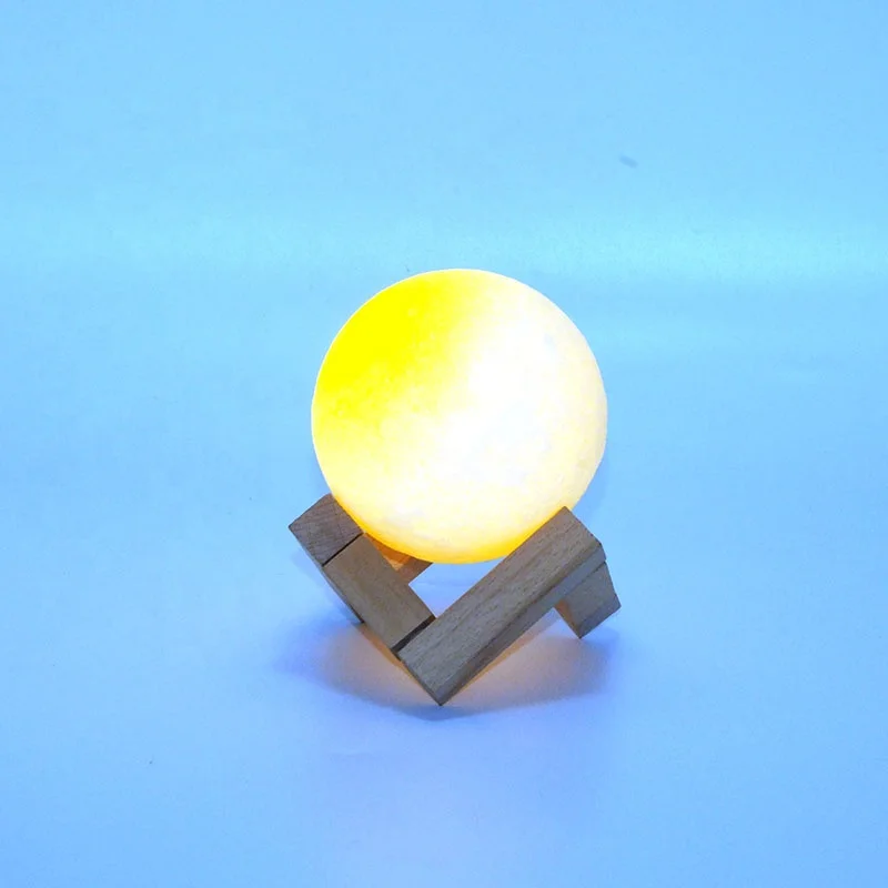 Amazon hot selling 3D print creative gift LED Night Light 3d moon lamp color changeable