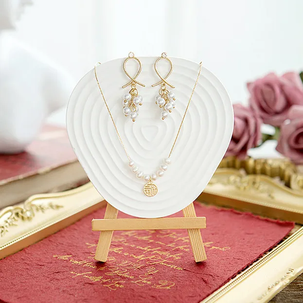 Gypsum Water Ripple Plate Jewelry Bracelet Photography Props Background Decoration Ornaments