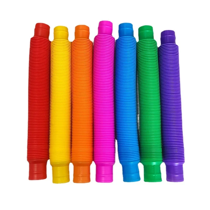 Pop Tube Color Stretch Plastic Pipes Corrugated Kids Diy Telescopic Pipe Vent Decompression Fidget Toys