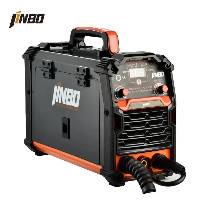 JINBO 220V Mig welder Other arc welders 180 amp MIG/TIG/MMA/CO2 DC FLUX WIRE inverter spot mig welders for sale