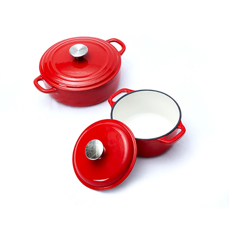 Private Label Homeware Kitchenware Nordic Ceramic Enamel Cast Iron Pots And Pans Cookware Sets Cooking