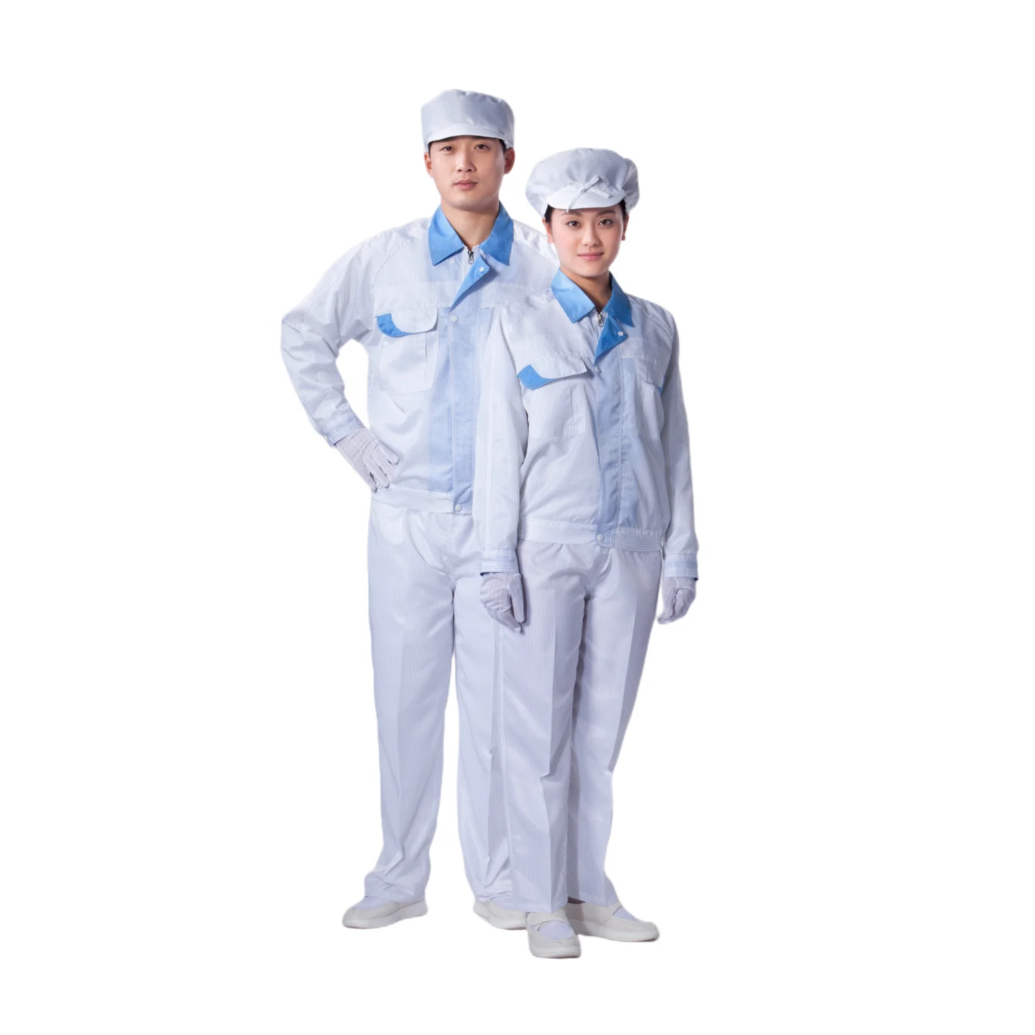 Food Factory Pharmaceutical Industry  Electronic Industry Worker Anti-Static Workshop Cleanroom Garments Working ESD Coat Jacket