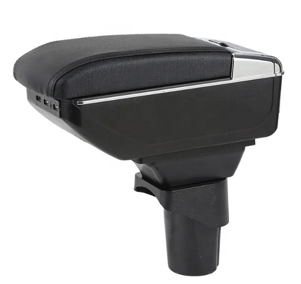 Leather Car Center Console Armrests Storage Box for Kia Forte K2 Rio 2009~2017