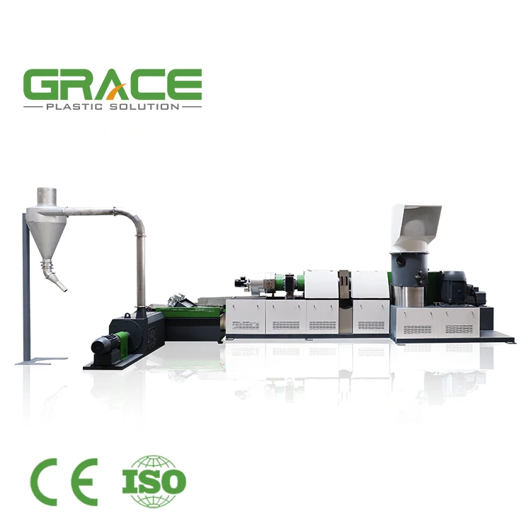 Grace Machinery Polyethylene Filament Shredder Ps For Plastic Granules Making Granulating Production Line Granulator Machine
