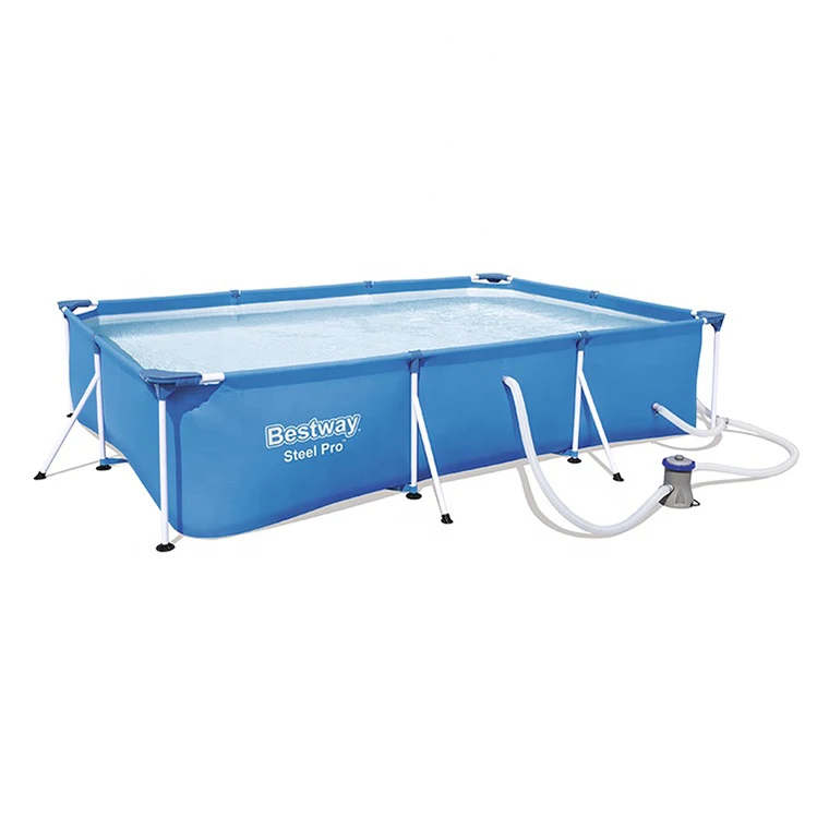 New Product Metal Frame Steel Swimming Pool rectangular inflatable swimming pool with steel frame