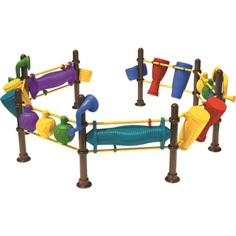 Kids Musical Percussion Instrument Outdoor Playground Fitness Equipment Plastic Drum Series Outdoor Drum Sets Musical Toys
