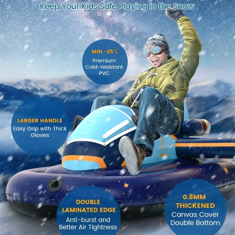High Quality PVC Inflatable Rocket Snow Sleds Heavy-duty Rocket Sleds for Children and Adults Designed for Outdoor Usage