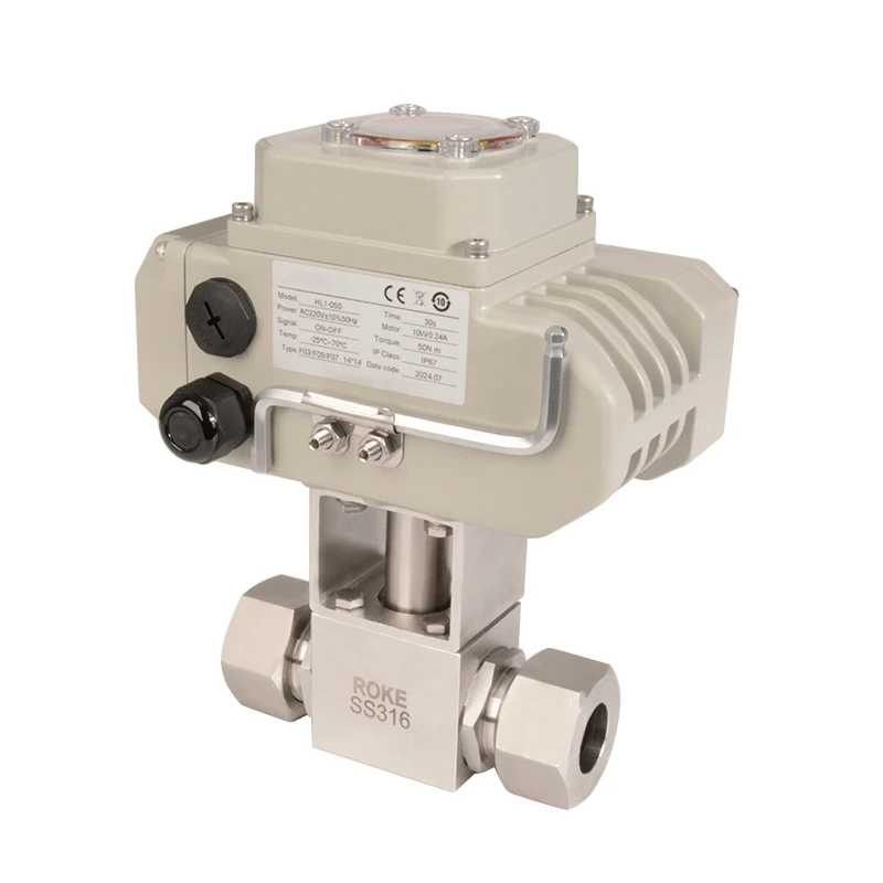 Electric 4-20m Ball Valve Actuator 3-way 316 Stainless Steel Motorized Valve Actuator Motor Operated Valve