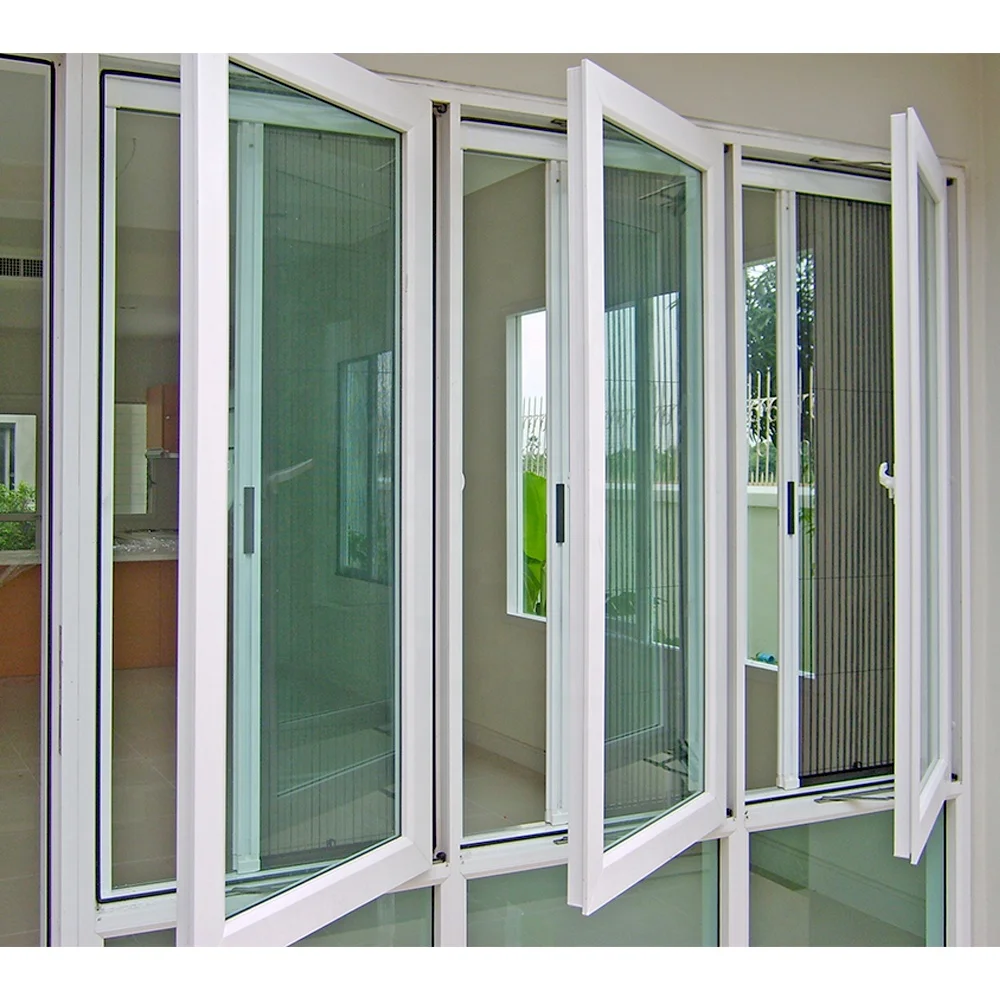 3 Panels Aluminum Door Hotel 36 X 36 Casement Window