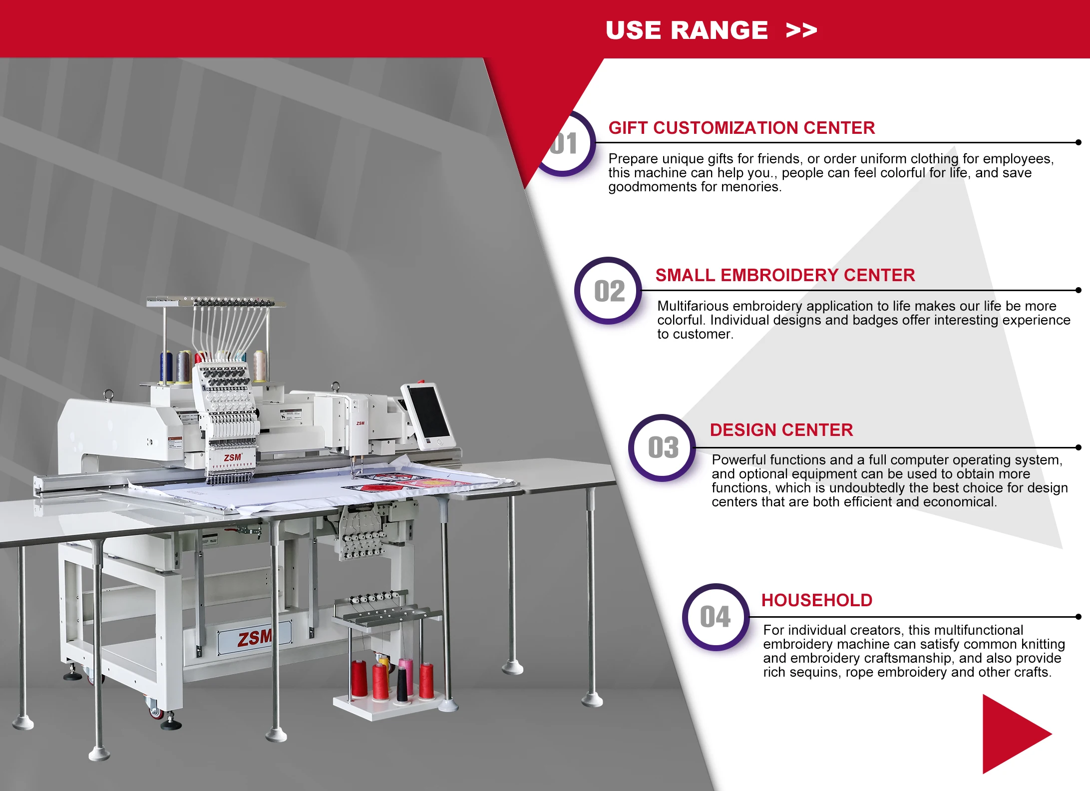 servo motor high speed mix flat chenille embroidery machine