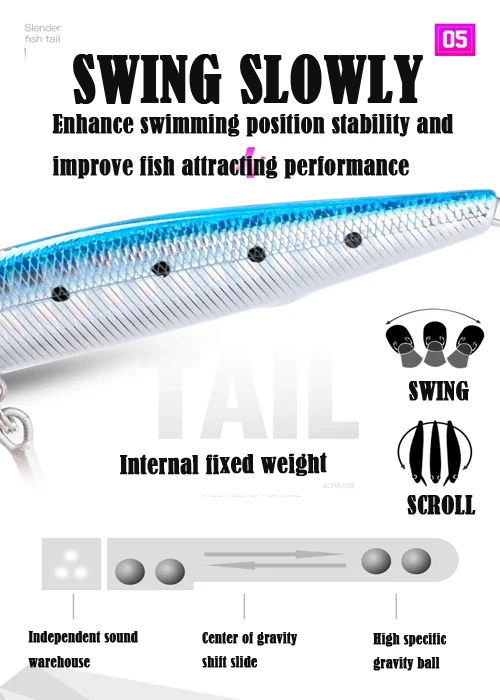 LUTAC 70mm 90mm Pencil Lure Wholewater Stick Bait Treble Hooks 3D Lure Eyes With 8 Colors