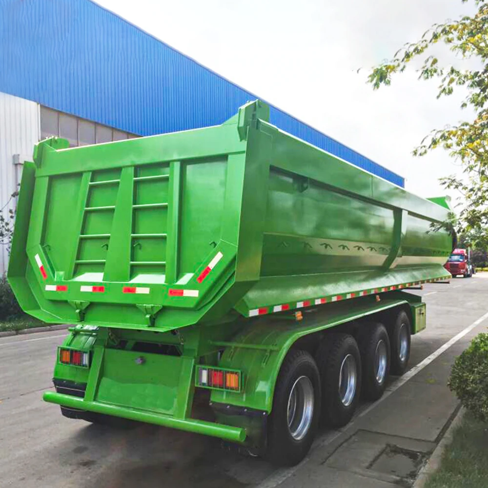 Factory Direct Sale Hydraulic Cylinder 3 Axle 30 40 50 Ton Rear Trailer Tipper Truck Dump Semi Trailers