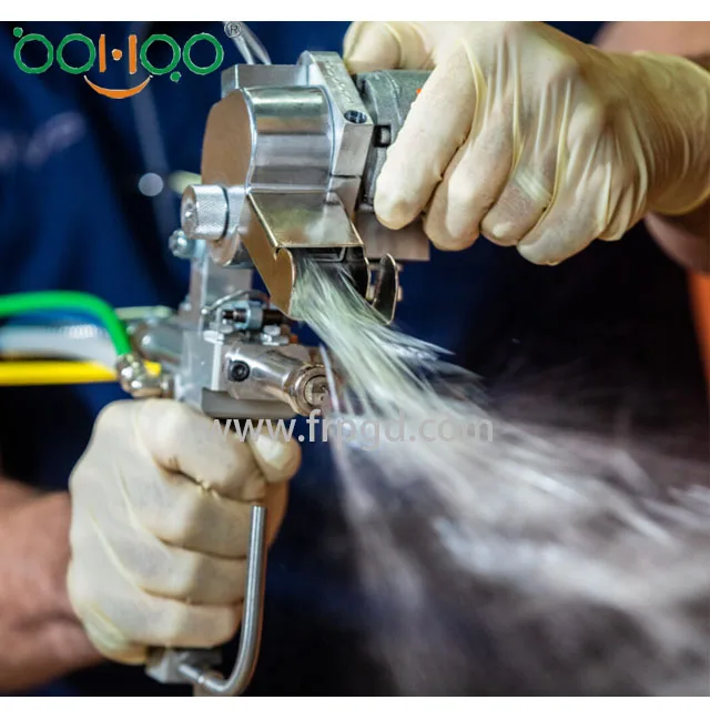 Open mold polyester resin vinyl ester resin and MEKP composites products fiberglass fiber chopper and wet out system