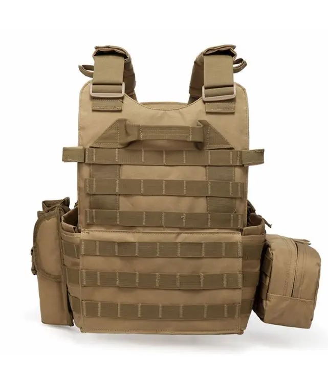 Gujia adjustable nylon Molle system modular operator tactical vest plate carrier vest with shoulder pad from stock
