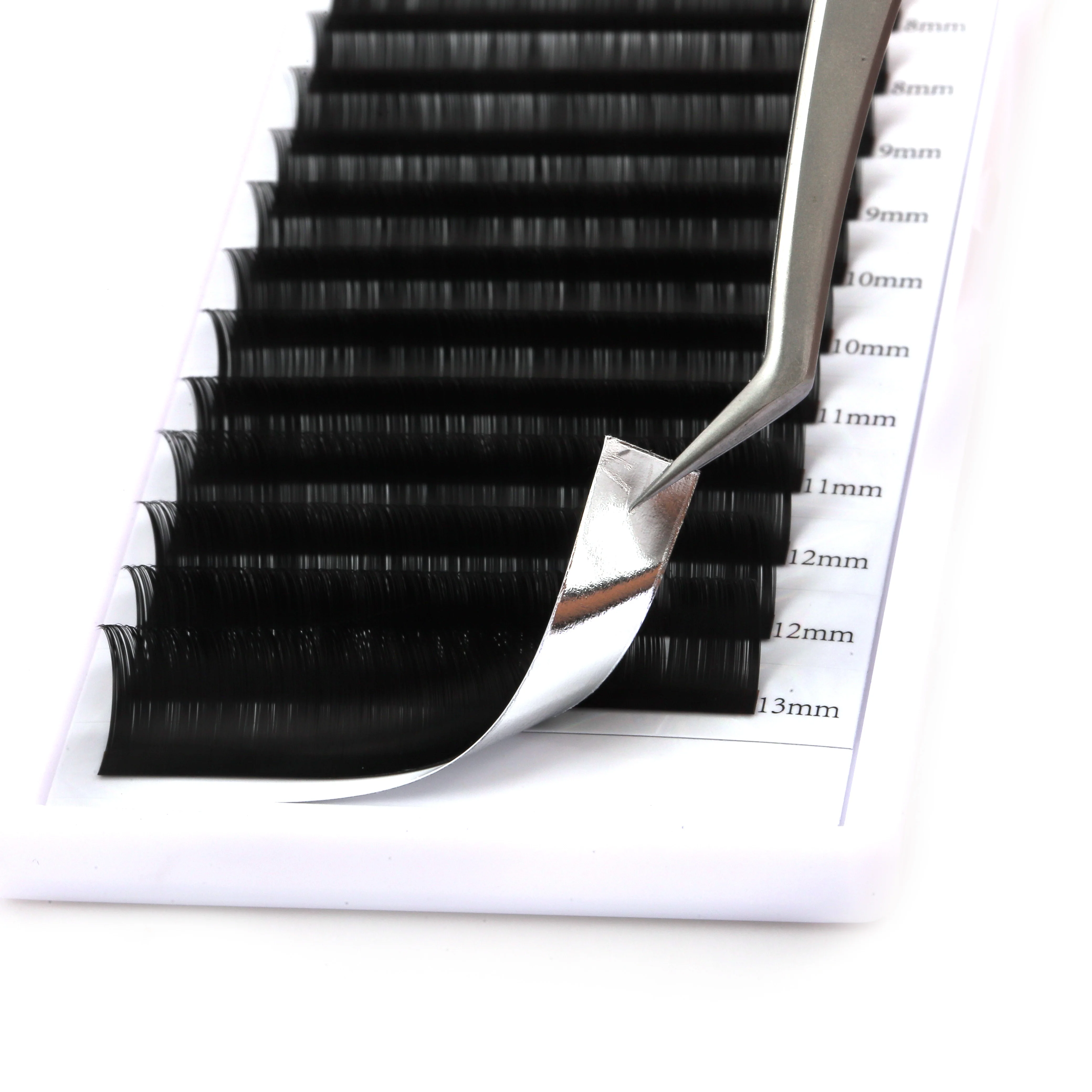 Highest Quality south Korean  Pbt Fiber 0.06 0.07 Matte Black Lash Extension Silk Eyelash Extension Lashes