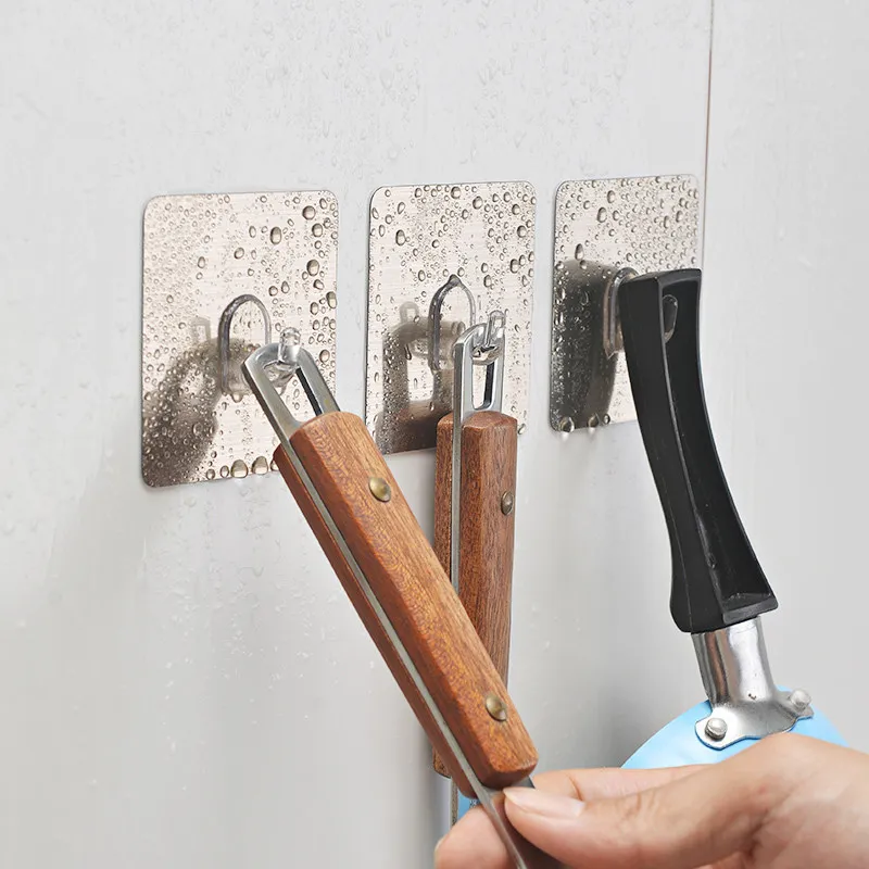 
Bathroom kitchen Waterproof Adhesive plastic wall mounted hanging hook set of 6 