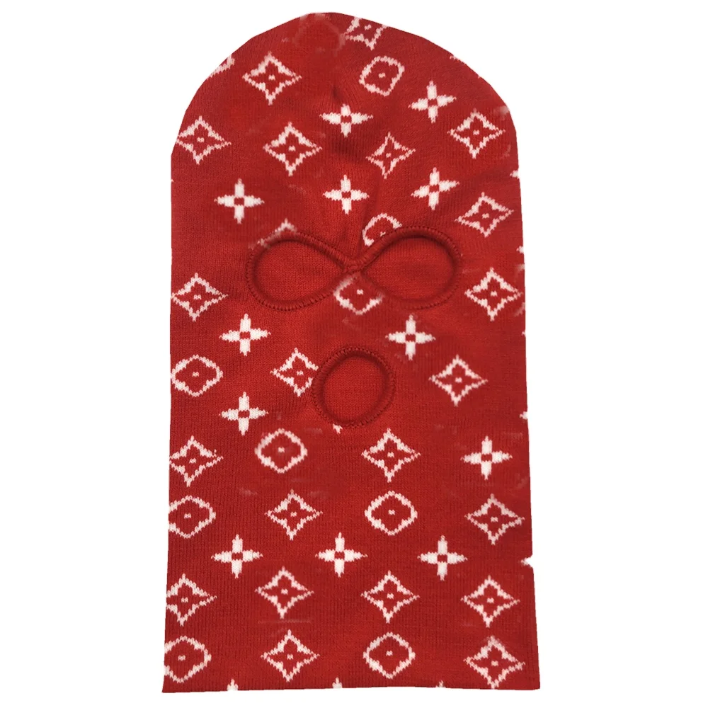 
Wholesale Acrylic Knitted Mens Sports skull Face 1 2 3 Three Hole Black Ski mask hood Embroidery Logo Neon Custom Balaclavas 