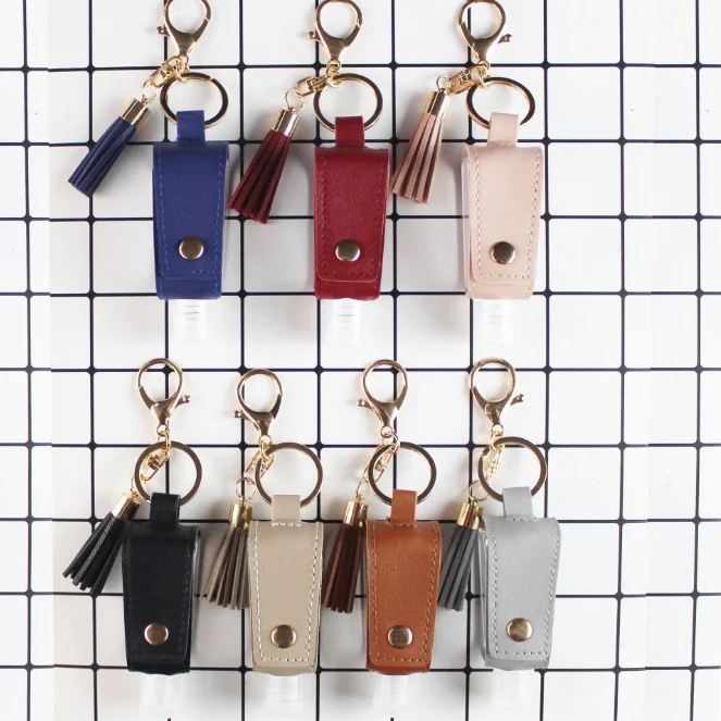 Милые держатели дезинфицирующих средств для рук из искусственной кожи, брелок для сумок дезинфицирующих средств для рук, бутылка дезинфицирующего средства