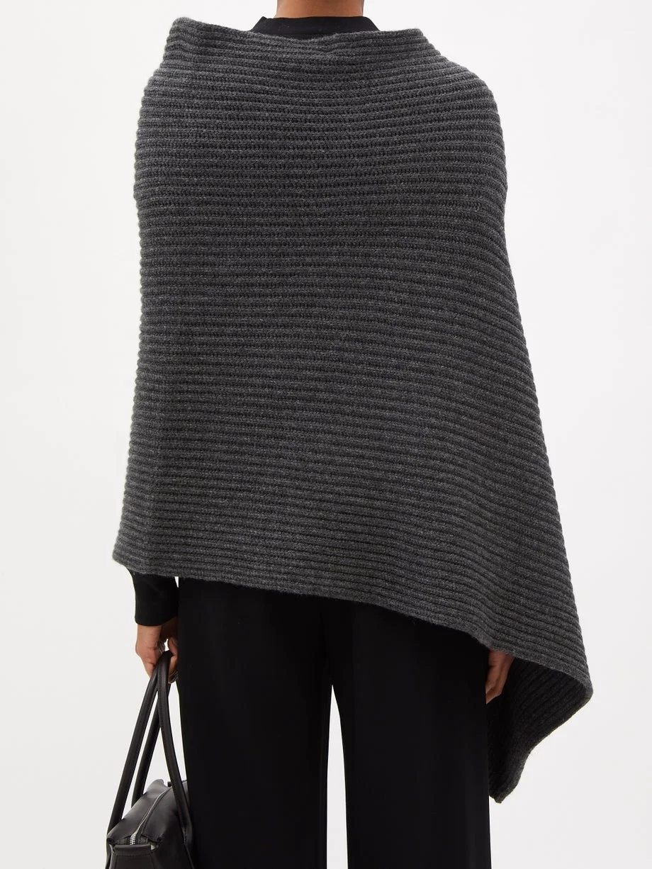 Кашемировая накидка в рубчик, Смешанная альпака, вязаный женский шарф, оптовая продажа, Женская кашемировая шаль