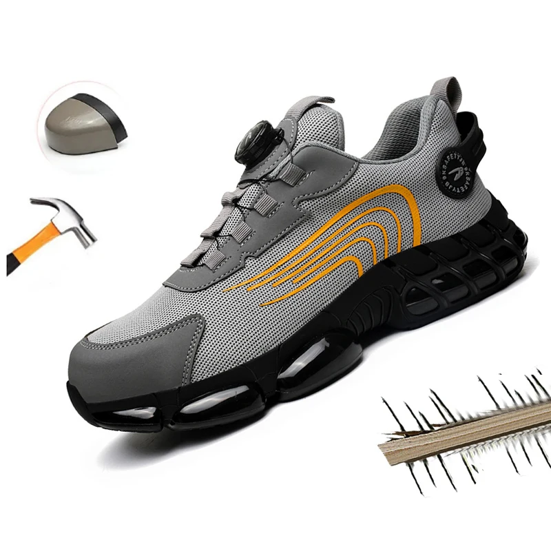 purcture proof smash proof safety shoes men for work Shoes Safety Boots for Men work boots Steel Toe Shoe Fly knitting Steel Toe