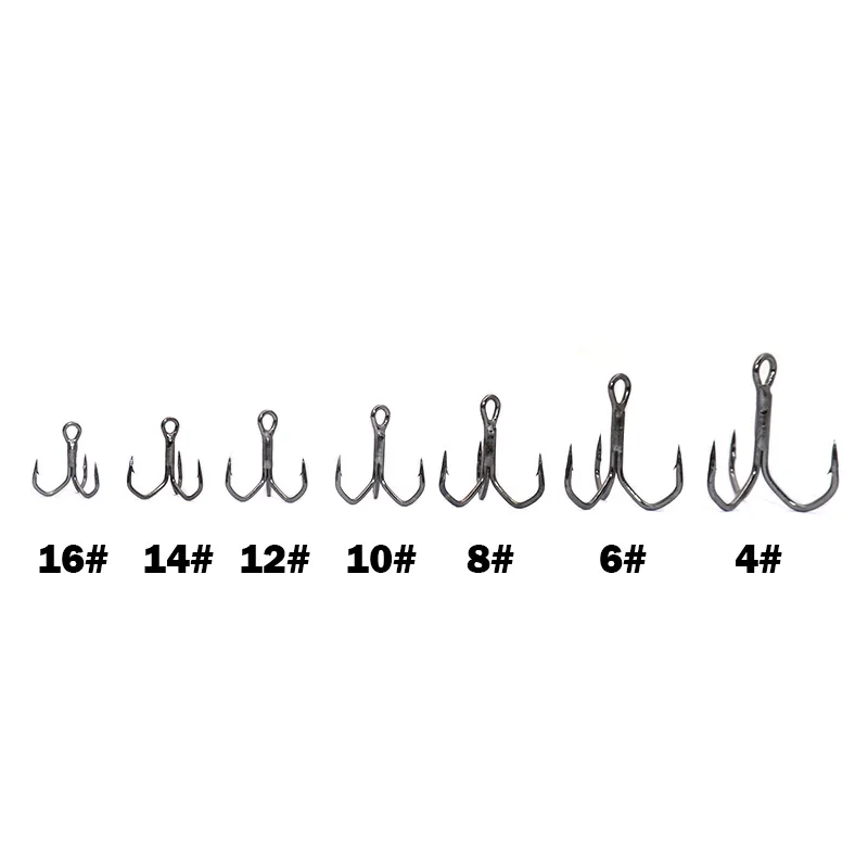 OUTKIT 10pcs 4x High Quality Mustad Wholesale Sea Fishing Freshwater Saltwater Lure Stainless Steel Treble Hooks