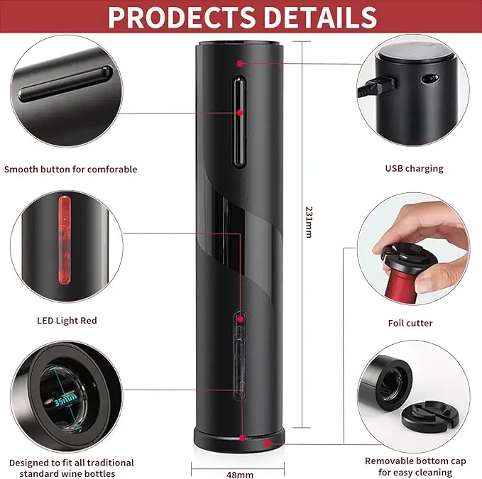 Automatic Wine Opener Gift Rechargeable Opener Electric Wine Opener