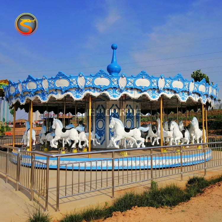 European Amusement Park Luxury Electric Outdoor Kids Ride Used Carousel Horse Ride For Sale