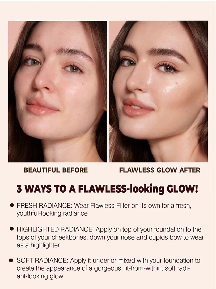 Private Label lightweight moisturizing primer vegan Face makeup glow filter Body Shimmer Liquid Highlighter body glossy oil