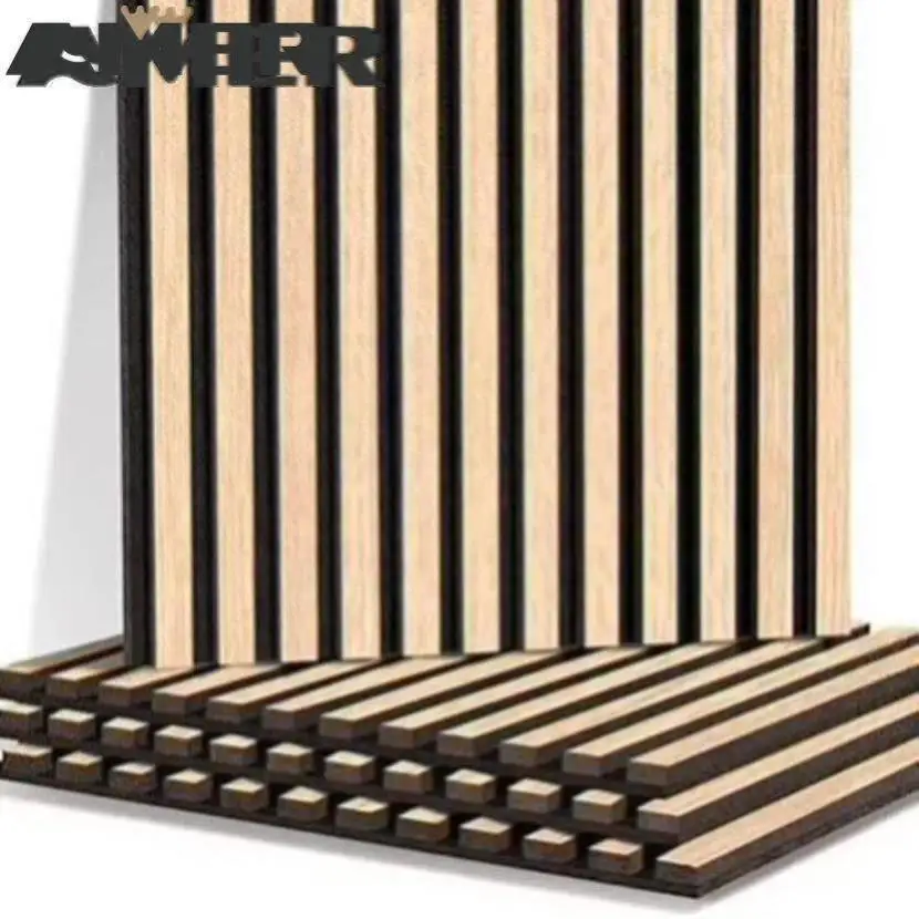 Amer OEM wholesale slat wooden acoustic panel wall wood display acoustic panels