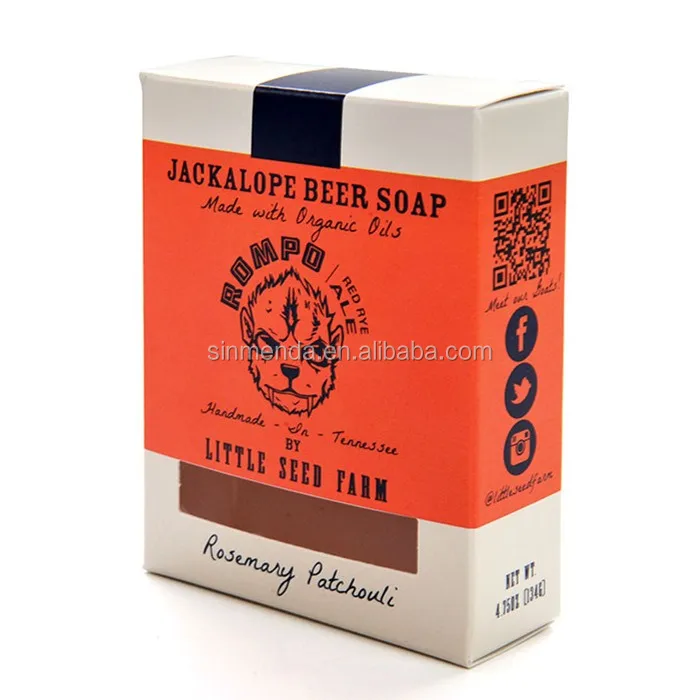 eco friendly recycled cardboard paper packaging rectangular matchbox style box for soaps