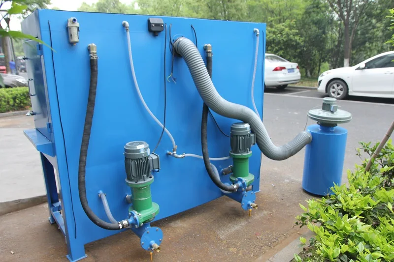 Double Station Stainless Steel Dustless Wet Blast Equipment Sand Blasting Machine