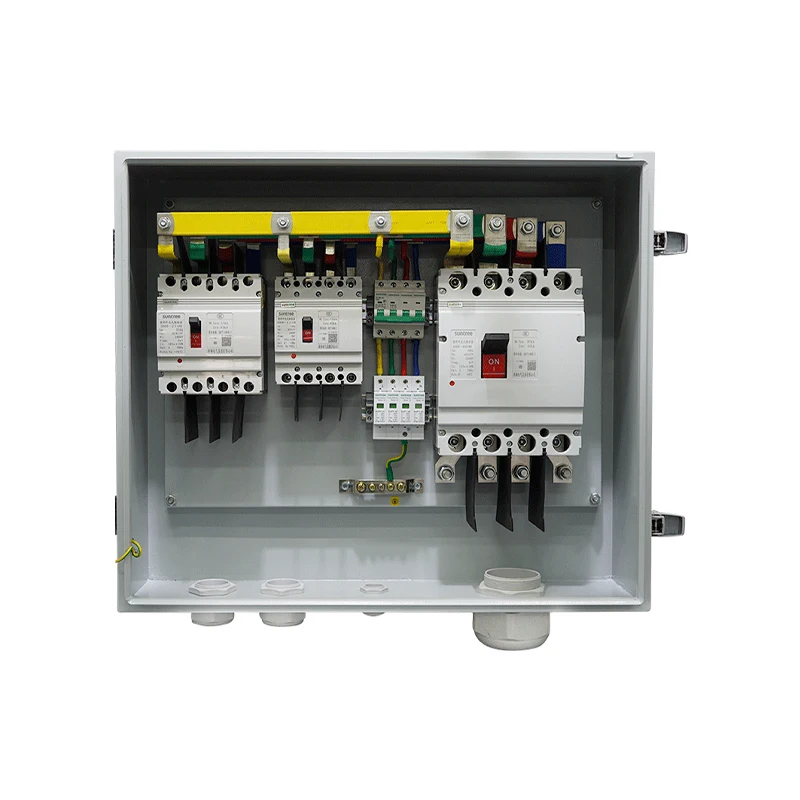 solar dc junction box pv combiner box with 4 strings  metal waterproof electrical boxes ip65