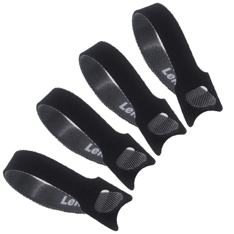 6 Inches Black Reusable Hook Loop Cable Ties Adjustable Cord Straps Cable Organizer Self Gripping Hook Loop Cable Tie Management