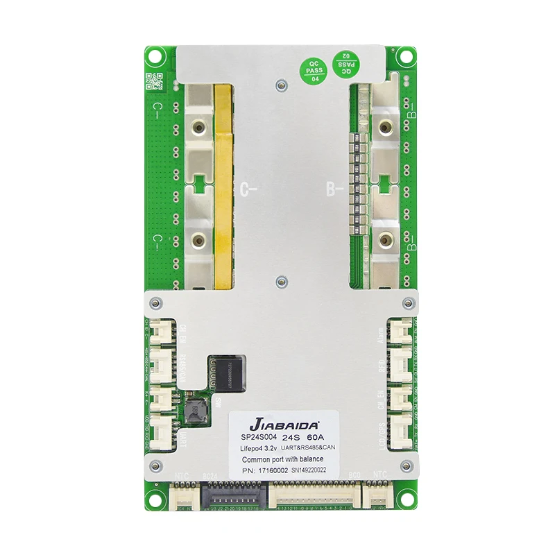 JBD Automatic Identify 8S-24S 17S 20S 21S 24S 60V 72V 84V 40A 60A 100A 150A 200A LiFePO4 Li-ion Smart BMS with UART 485 CAN NTC