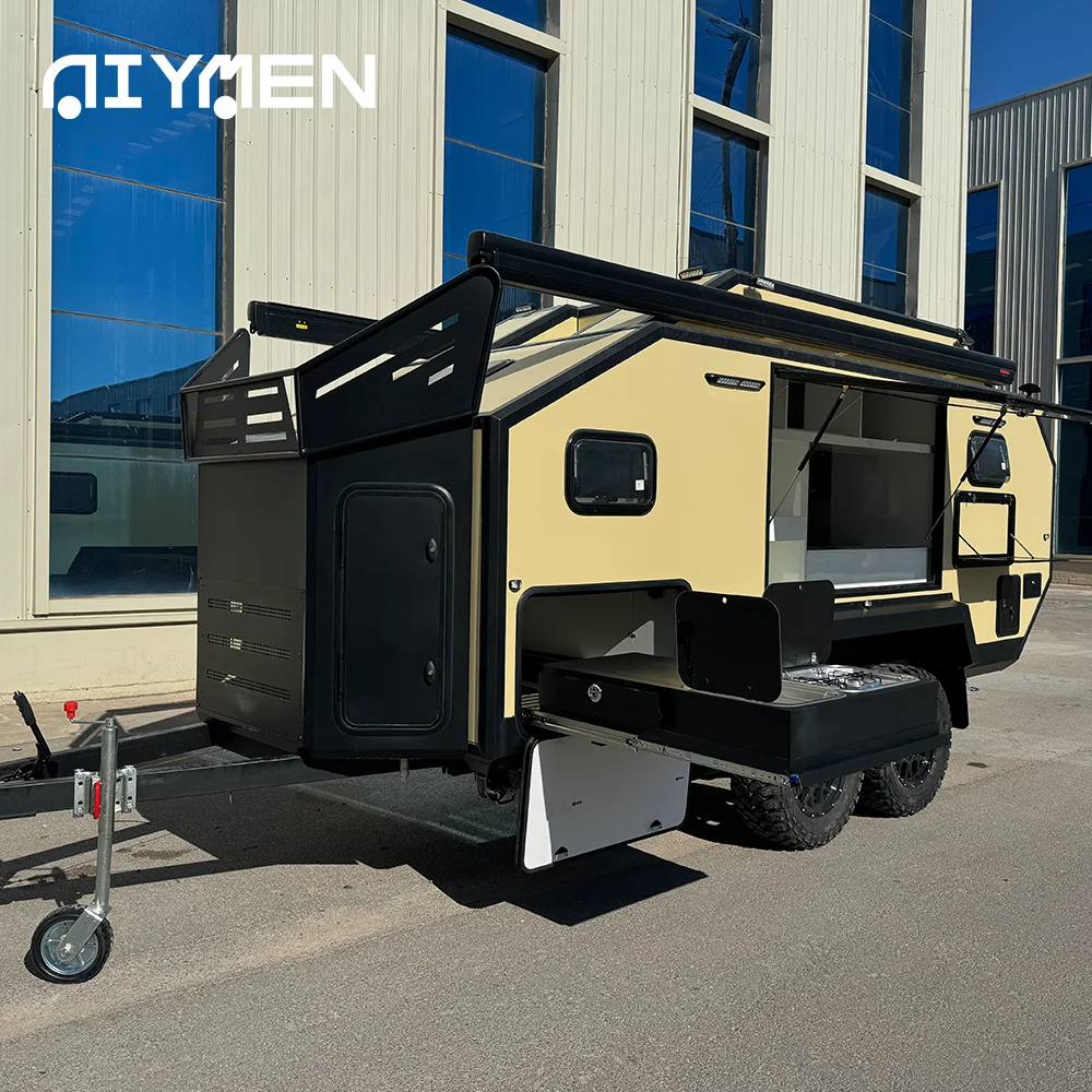 Durable Aluminium Versatile Off-Road Hybrid Travel Trailers Outdoor Adventure Luxury Kitchen Rich Expeditions Caravans Camping