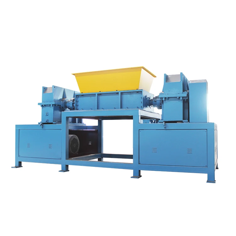 Factory price car tire copper wire animal bone waste metal scrap industrial double shaft shredding machine