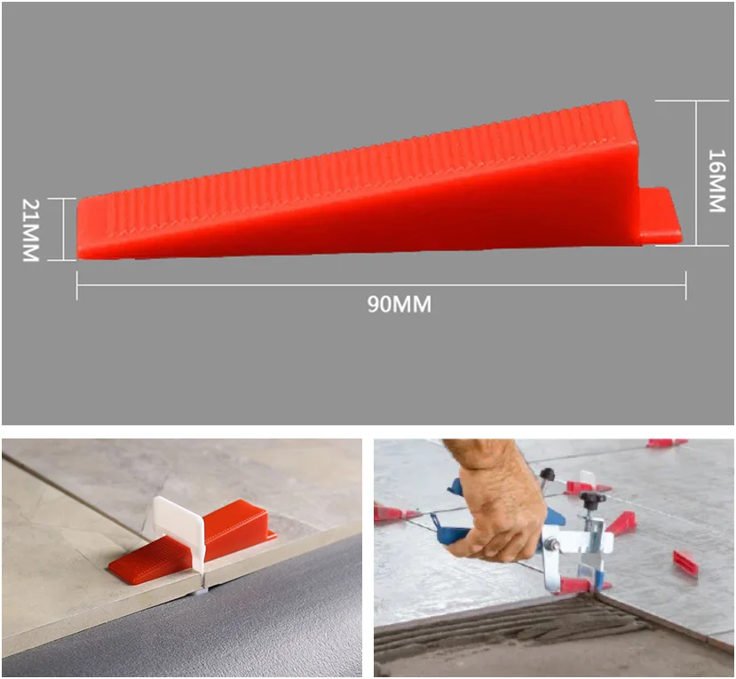 Ceramic Levelers Tile Wedges Levelling System Laying Aid Modern Pe Design Tile Leveling Clips Base 2.00 mm Floor and De Wedge