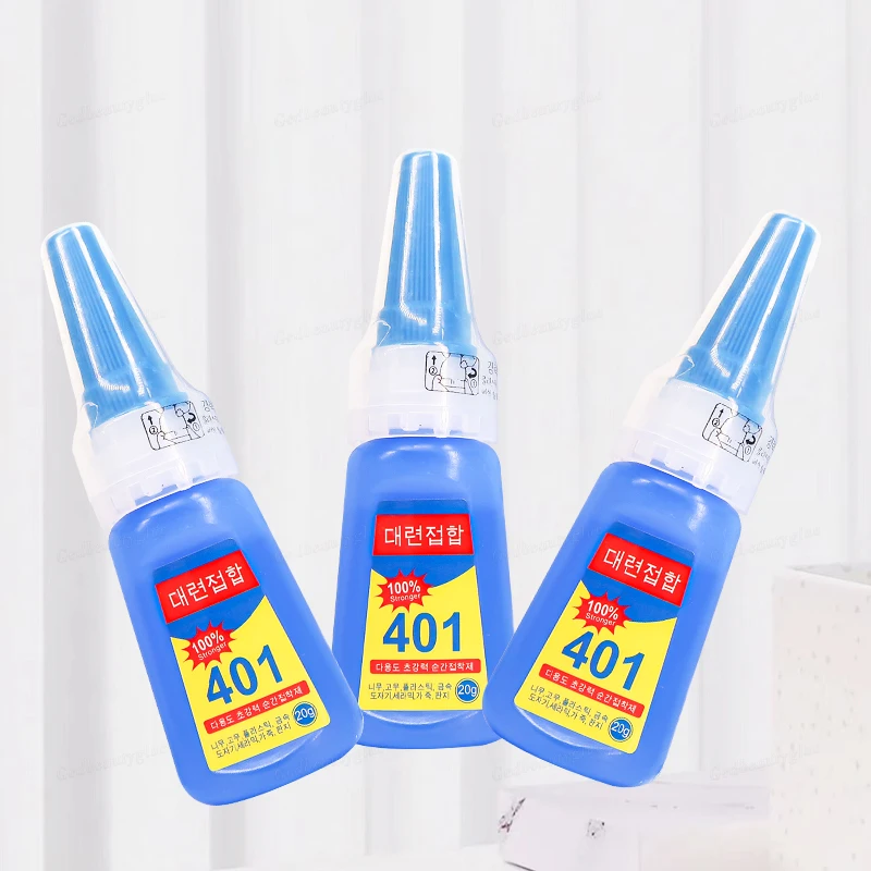 20g Fast Dry Glue 401 Super Multipurpose Glue Bonding Plastic Metal Plastics Nail Glue