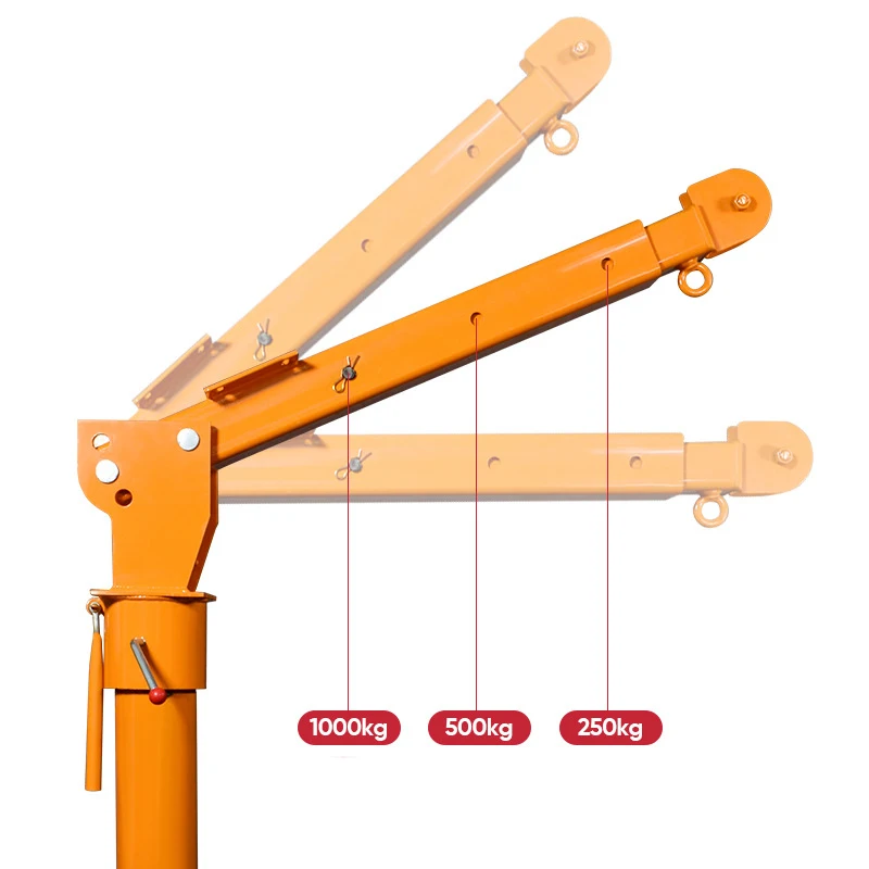 Jib crane 0.5/ 1/ 2 ton jib crane  lifting free standing post mounted folding jib crane for pickup truck