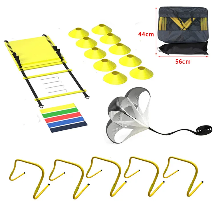 Hot Sale Speed Agility Training Set Kit Cones Ladder Fitness Equipment Exercises Sports Speed Training Agility Ladder