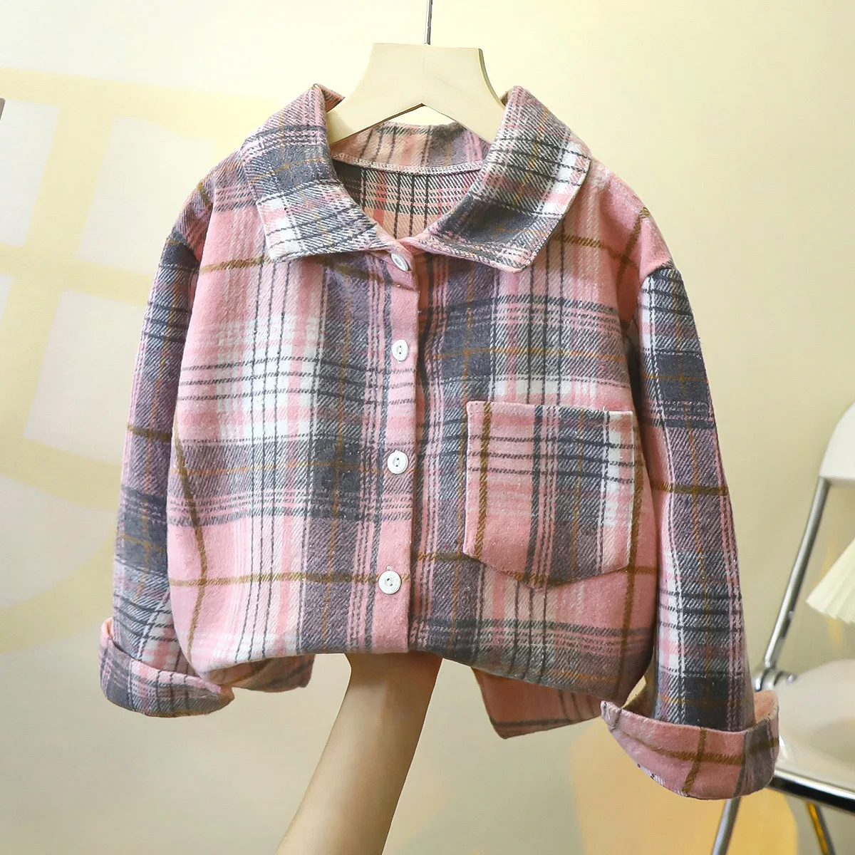 Wholesale Kids Shirts&Blouses Quality Long Sleeve School Children Boy Plaid Shirt for Spring Autumn