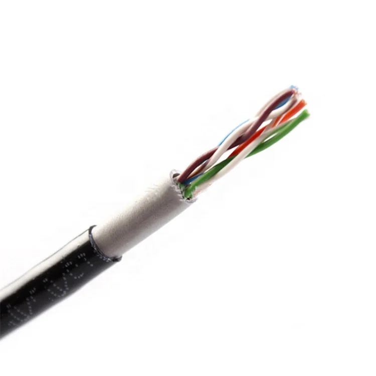 Exterior cat 5 4pr 24awg waterproof 1000ft 305m pull box utp/ftp/stp/sftp cat5 cat5e indoor double jacket cat5e outdoor cable