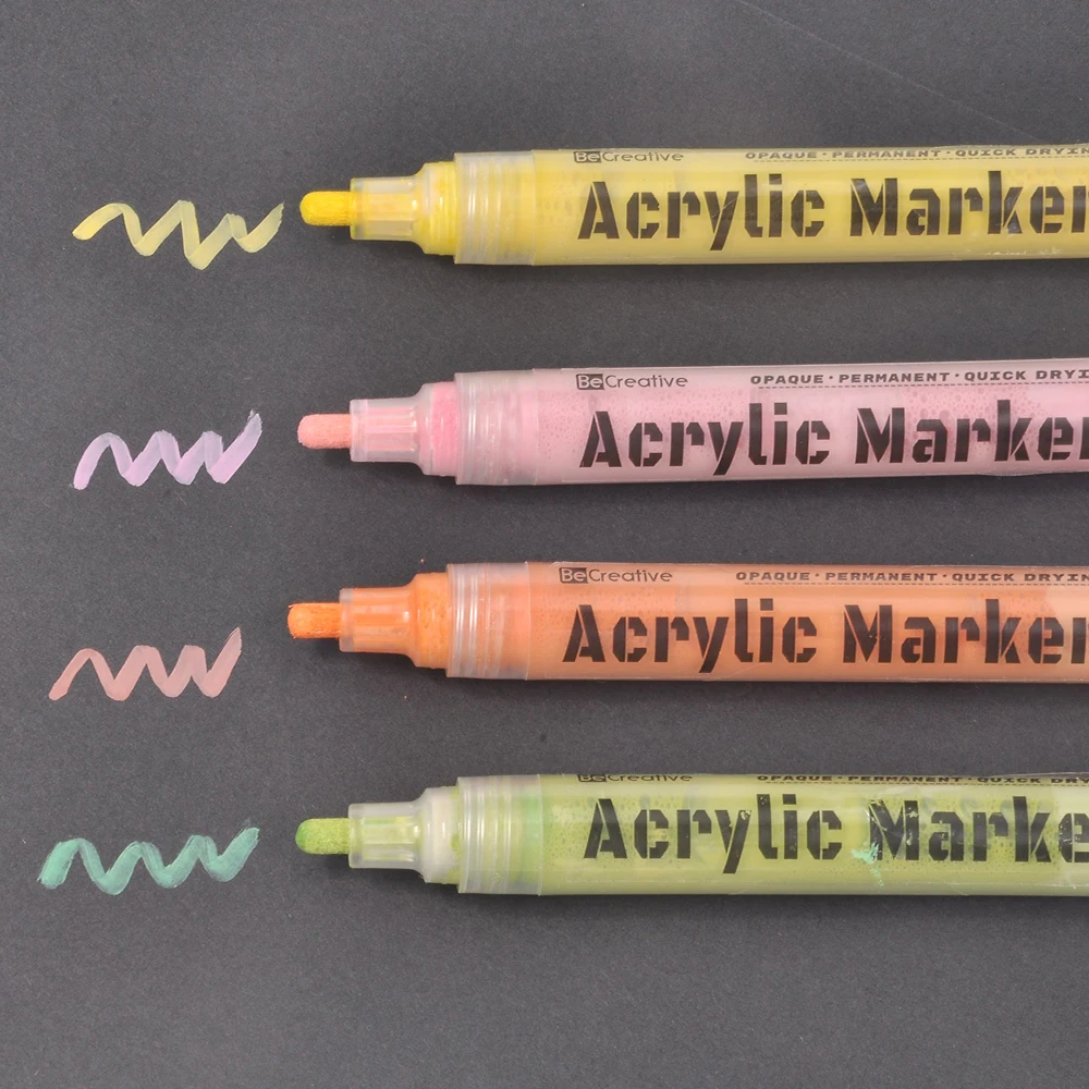 12 Colors Non Toxic  paint  Marker Pen for Student school art DIY Acrylic Paint Marker Pen Set
