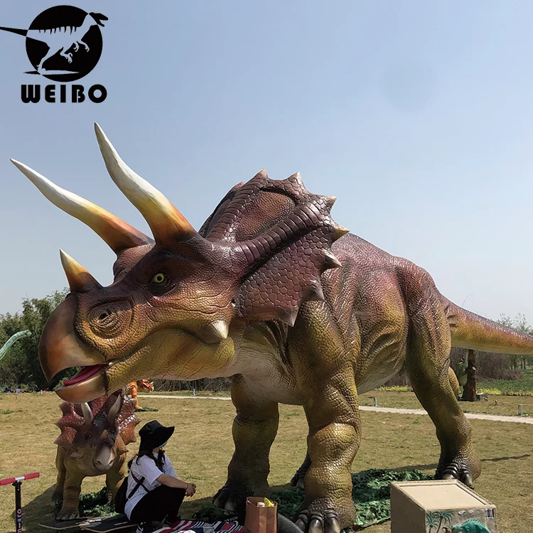 Animatronic dinosaur triceratops lifesize dinosaur model