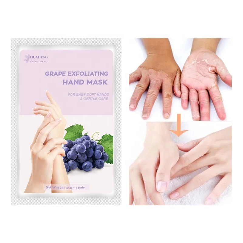 Пользовательский ярлык форма перчаток в Корейском стиле увлажняющий питательный крем винограда ОТШЕЛУШИВАЮЩИЙ ПИЛИНГ-пилинг маска с экстрактом алоэ вера