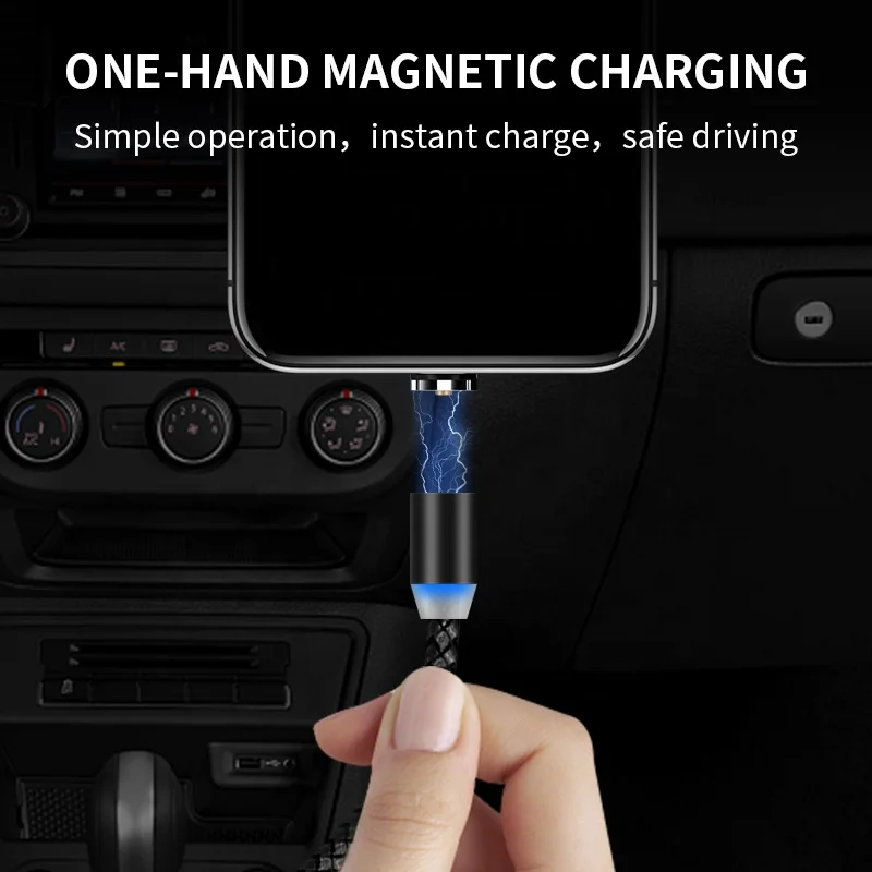  Best Sellers 3 In 1 Led Magnetic Charging Cable For phone Samsun Android Charger Usb Fast Type C